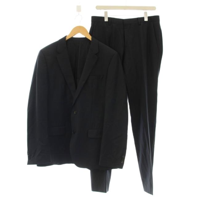 【中古】ヒューゴボス HUGO BOSS Stretch Create Your Look シングルスーツ セットアップ ジャケット 48 ネイビー
