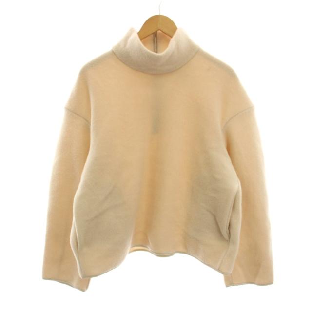 【中古】ジルサンダープラス JIL SANDER＋ ハイネック プルオーバーフリース トレーナー XS アイボリー 無地 長袖