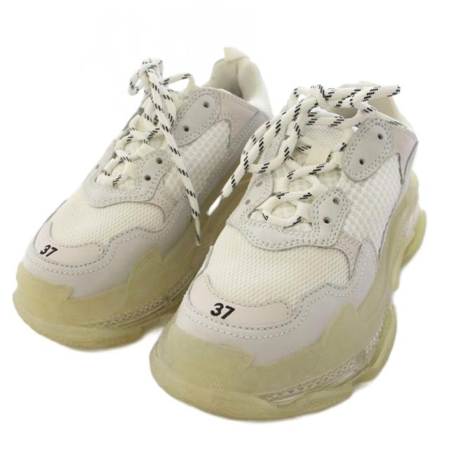 【中古】バレンシアガ BALENCIAGA TRIPLE S スニーカー シューズ UK4 白 544351 /BM レディース