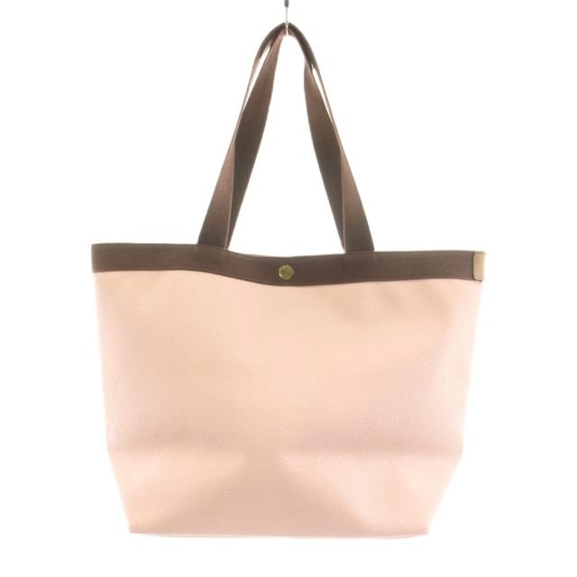 【中古】エルベシャプリエ Herve Chapelier リュクス 舟型トートバッグ コーテッドキャンバス ピンク /KU レディース