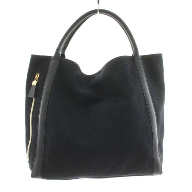 【中古】シーバイクロエ SEE BY CHLOE トートバッグ ハンドバッグ スエード 紺 ネイビー /KU レディース
