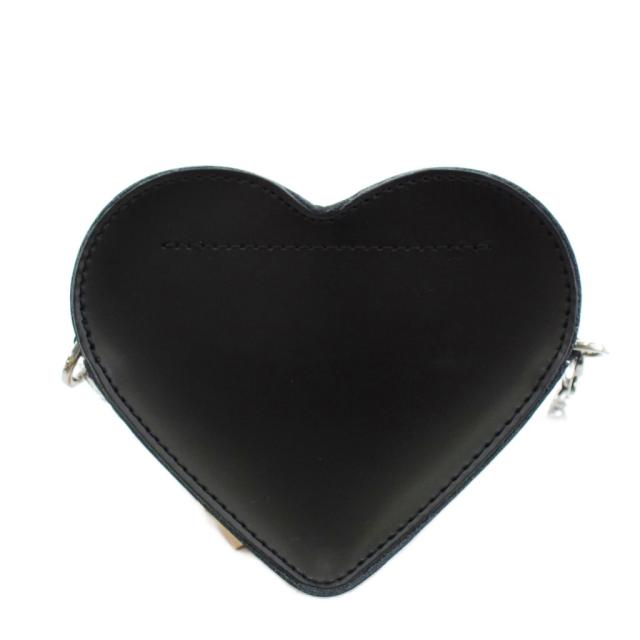 【中古】未使用品 ドクターマーチン DR.MARTENS ミニ ハート バッグ ポシェット ショルダーバッグ チェーン 黒_1