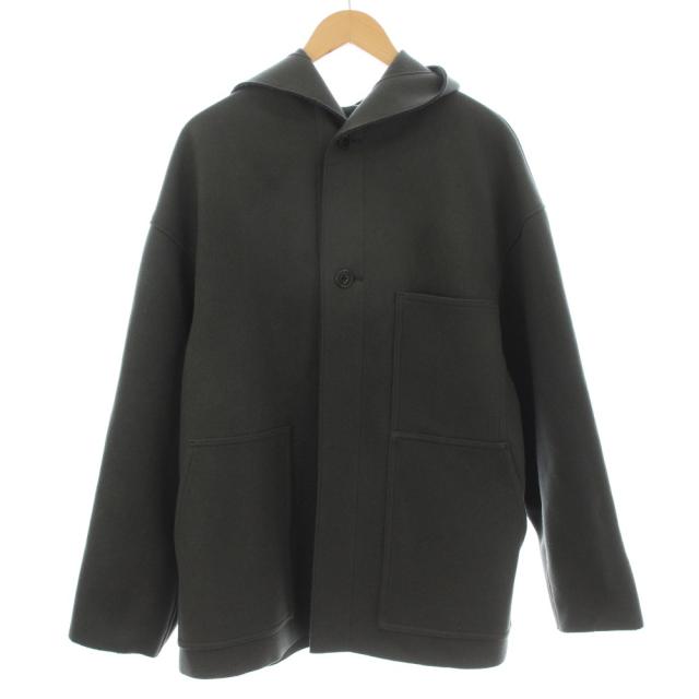 【中古】ハイク HYKE フーデッドショートコート アウター ウール 4 グレー HN-353 /YT メンズ