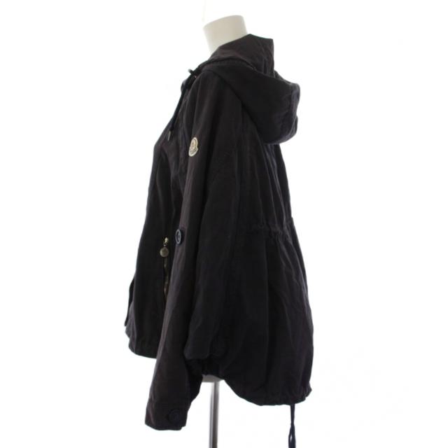【中古】モンクレール MONCLER CHAR GIUBBOTTO モッズコート ショート丈 ジップアップ フード 1 紺 レディース_1
