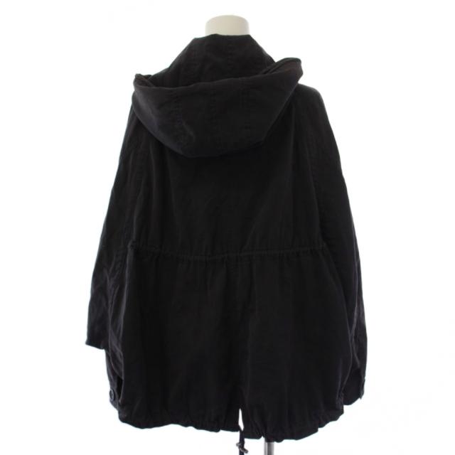 【中古】モンクレール MONCLER CHAR GIUBBOTTO モッズコート ショート丈 ジップアップ フード 1 紺 レディース_2