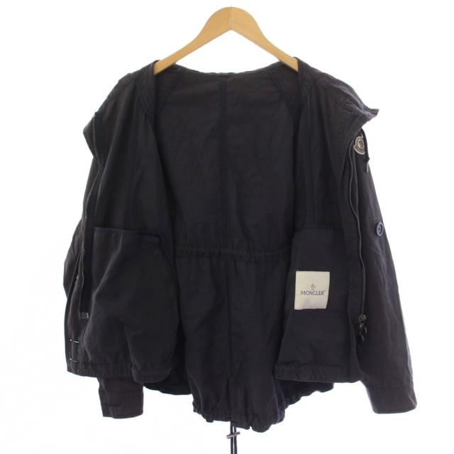 【中古】モンクレール MONCLER CHAR GIUBBOTTO モッズコート ショート丈 ジップアップ フード 1 紺 レディース_4