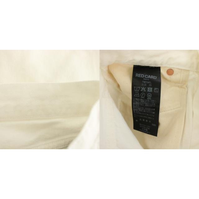 【中古】未使用品 レッドカード クレープデニム デニムパンツ ジーンズ カットオフ 23 白 75W704FL01vwh レディース_3