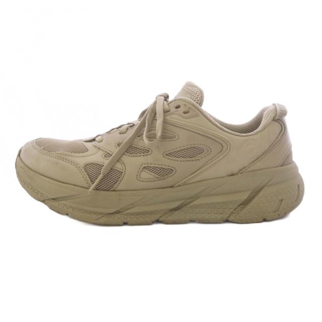 【中古】ホカオネオネ HOKA ONE ONE CLIFTON L スニーカー シューズ US905 ベージュ 1114770 OTDN /TK メンズ