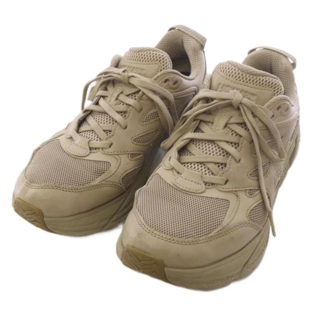【中古】ホカオネオネ HOKA ONE ONE CLIFTON L スニーカー シューズ US905 ベージュ 1114770 OTDN /TK メンズ_1
