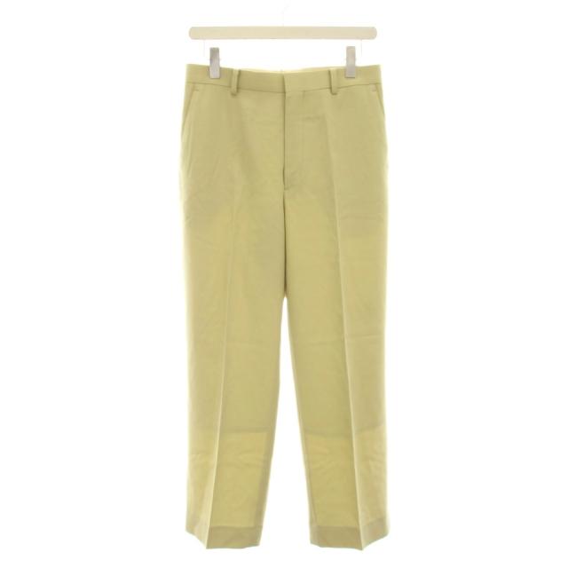 【中古】オーラリー AURALEE 24年製 LIGHT WOOL MAX GABARDINE SLACKS パンツ スラックス 3 黄緑 A24AP02MG /YM