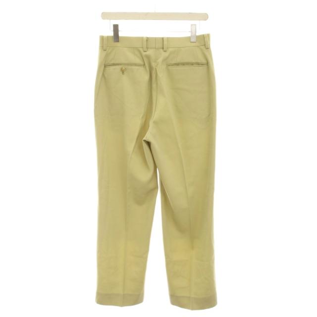 【中古】オーラリー AURALEE 24年製 LIGHT WOOL MAX GABARDINE SLACKS パンツ スラックス 3 黄緑 A24AP02MG /YM_1