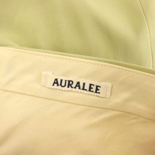 【中古】オーラリー AURALEE 24年製 LIGHT WOOL MAX GABARDINE SLACKS パンツ スラックス 3 黄緑 A24AP02MG /YM_3