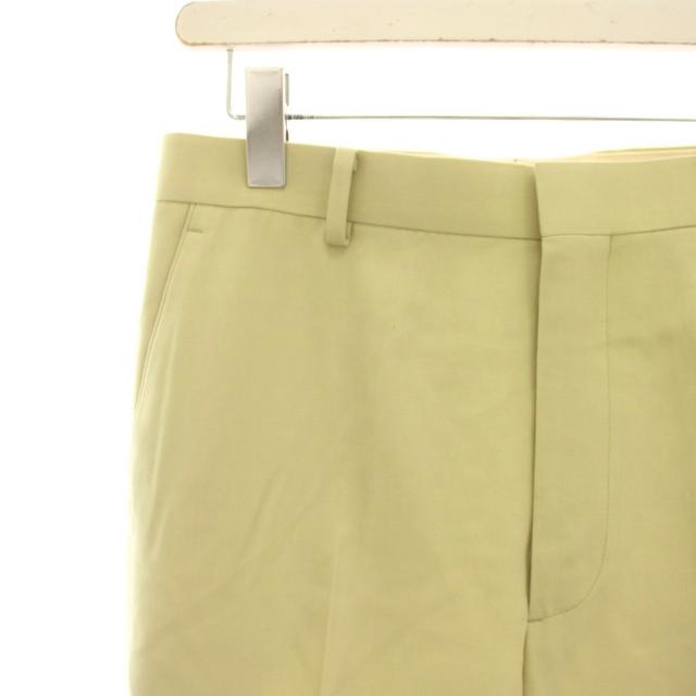 【中古】オーラリー AURALEE 24年製 LIGHT WOOL MAX GABARDINE SLACKS パンツ スラックス 3 黄緑 A24AP02MG /YM_4