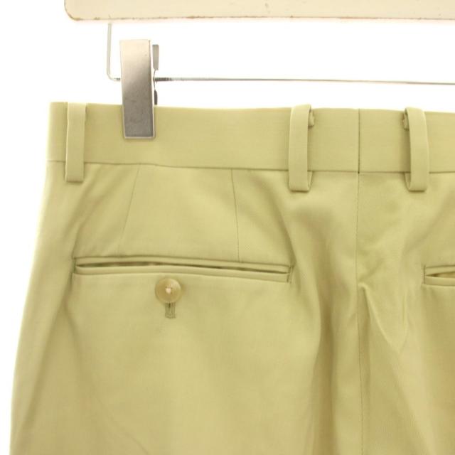 【中古】オーラリー AURALEE 24年製 LIGHT WOOL MAX GABARDINE SLACKS パンツ スラックス 3 黄緑 A24AP02MG /YM_6