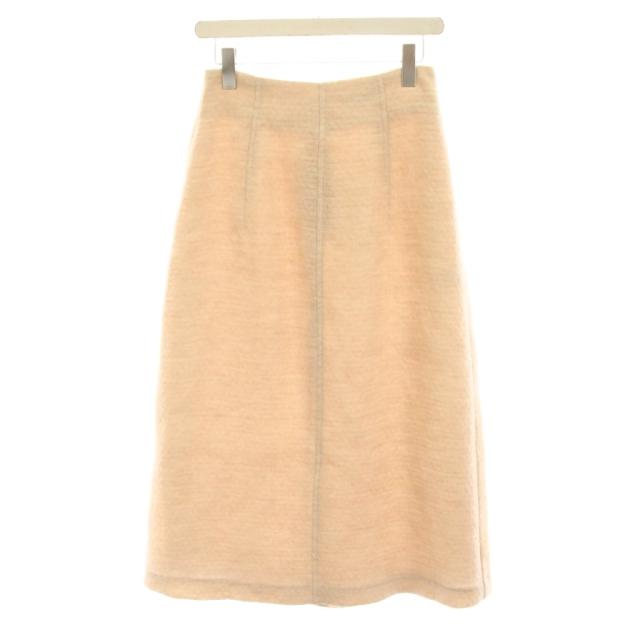 【中古】トゥモローランドコレクション 24AW バーバパパ セミタイトスカート ロング ミモレ丈 36 ベージュ