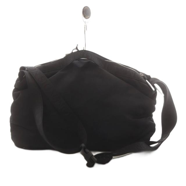 【中古】未使用品 ノマディス NOMADIS ショルダーバッグ ロゴ ナイロン 黒 ブラック /AN51 レディース