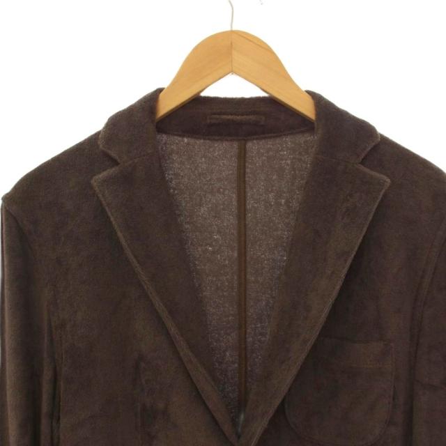 【中古】ラルディーニ LARDINI パイル地 テーラードジャケット M 茶 JGGM50 /BM メンズ_4