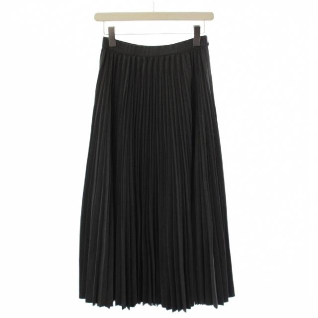 【中古】セオリーリュクス theory luxe 25AW VICE HEDI SKIRT 筋目スコート ロング 36 薄墨色 レディース