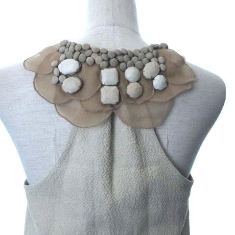 中古 フェンディ Fendi ワンピース ノースリーブ ビジュー ひざ丈 38 ベージュ Tk レディースの通販はau Pay マーケット ブランド古着のベクトル