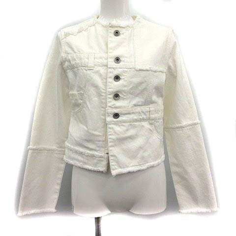 中古 グレースコンチネンタル Grace Continental ジャケット デニム ノーカラー Gジャン ジージャン 36 白 レディースの通販はau Pay マーケット ブランド古着のベクトル