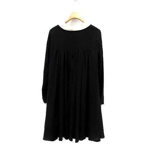 中古 Mariha マリハ ワンピース フレア バイカラー ひざ丈 長袖 36 黒 ブラック Sr24 Br レディースの通販はau Pay マーケット ブランド古着のベクトル