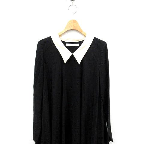 中古 Mariha マリハ ワンピース フレア バイカラー ひざ丈 長袖 36 黒 ブラック Sr24 Br レディースの通販はau Pay マーケット ブランド古着のベクトル