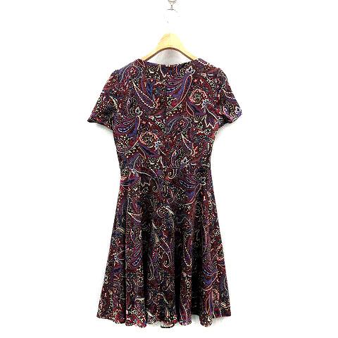 中古 アナイ Anayi ワンピース フレア ひざ丈 ペイズリー柄 半袖 36 紫 パープル Sr31 レディースの通販はau Pay マーケット ブランド古着のベクトル
