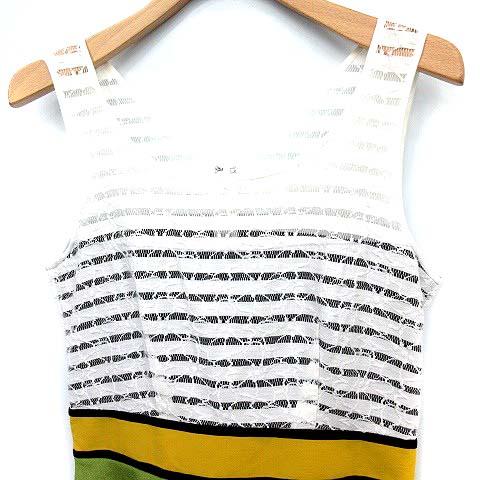 中古 ラブレス Loveless ワンピース ノースリーブ ボーダー レース 34 白 黄 黄緑 G レディースの通販はau Pay マーケット ブランド古着のベクトル