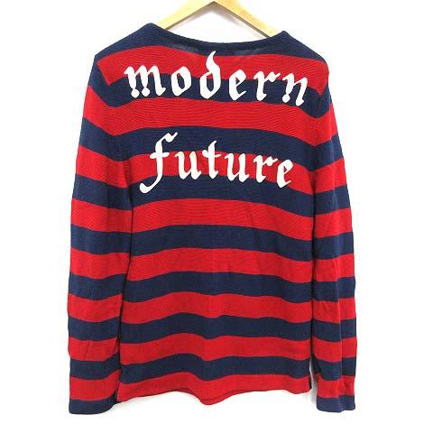 中古 グッチ Gucci ニット カットソー 長袖 ボーダー ロゴ Xs 赤 紺 レッド ネイビー Kh メンズの通販はau Pay マーケット ブランド古着のベクトル