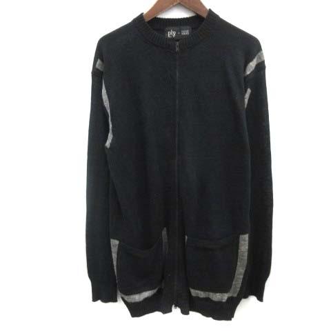 中古 プライバイラグネキカス Plyy By Ragne Kikas カーディガン ジップアップ ニット リネン混 長袖 3 黒 メンズの通販はau Pay マーケット ブランド古着のベクトル