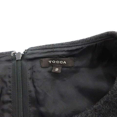 中古 トッカ Tocca ワンピース 長袖 ひざ丈 襟 リボン ウール 2 チャコールグレー Kh レディースの通販はau Pay マーケット ブランド古着のベクトル