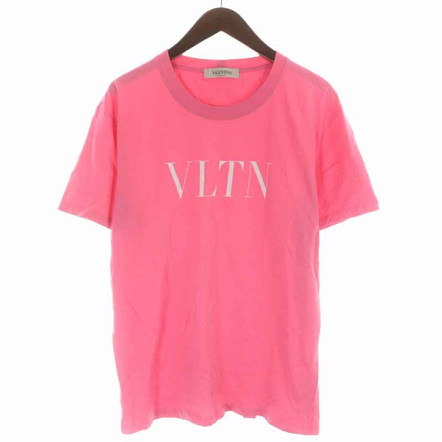 【中古】ヴァレンティノ ヴァレンチノ VALENTINO Tシャツ カットソー コットン VLTNロゴ 半袖 L ピンク ■EC メンズ｜au PAY  マーケット