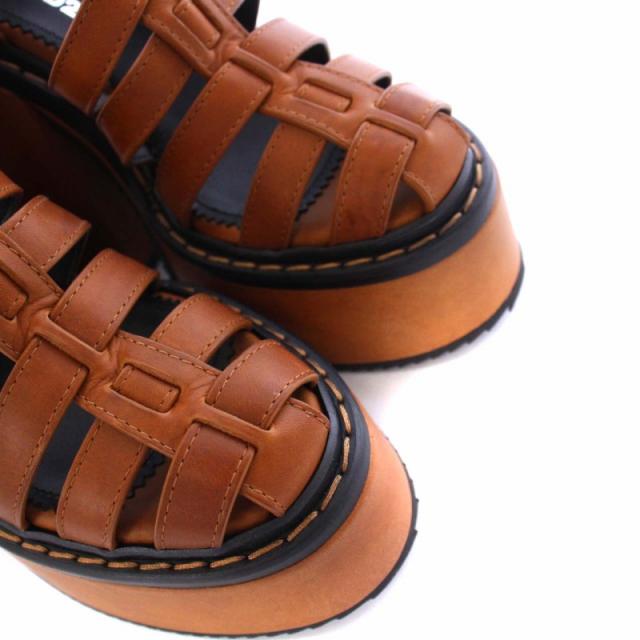 【中古】未使用品 ディースクエアード PLATFORM HEELED SANDALS 厚底サンダル レザー ストラップ 35 23.5cm 茶の通販は 【中古】未使用品 ディースクエアード PLATFORM HEELED SANDALS 厚底サンダル レザー ストラップ 35 23.5cm 茶の通販は