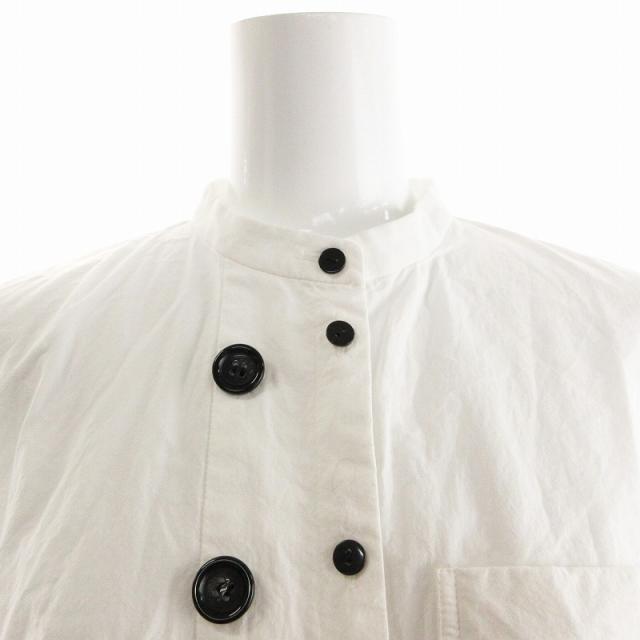 【中古】エンフォルド ENFOLD 24SS WAVE-HEM SHIRT シャツ ブラウス ボリューム袖 ノーカラー コットン 半袖 38 Mの通販は 【中古】エンフォルド ENFOLD 24SS WAVE-HEM SHIRT シャツ ブラウス ボリューム袖 ノーカラー コットン 半袖 38 Mの通販は