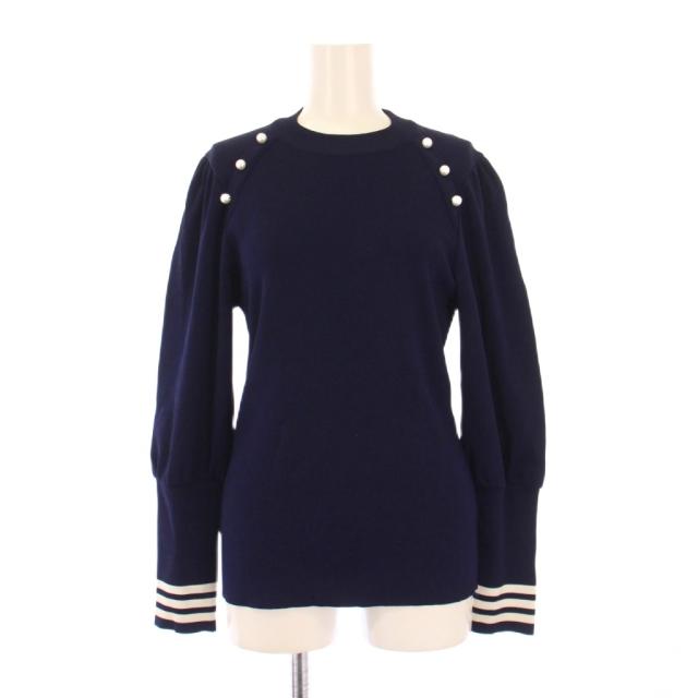 中古】ボーダーズアットバルコニー PEARL TOP パールトップ ニット