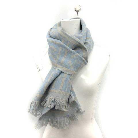 中古 ヴァレンティノ ヴァレンチノ Valentino マフラー ストール ロゴ 総柄 ウール 水色 ベージュ Ym レディースの通販はau Pay マーケット ブランド古着のベクトル