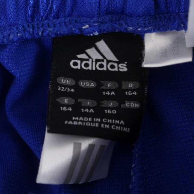 【中古】アディダス adidas ジャージ トラックパンツ 3ライン ロゴ 160 青 ブルー 白 ホワイト D1018 /BM ■EC キッズ｜au  PAY マーケット