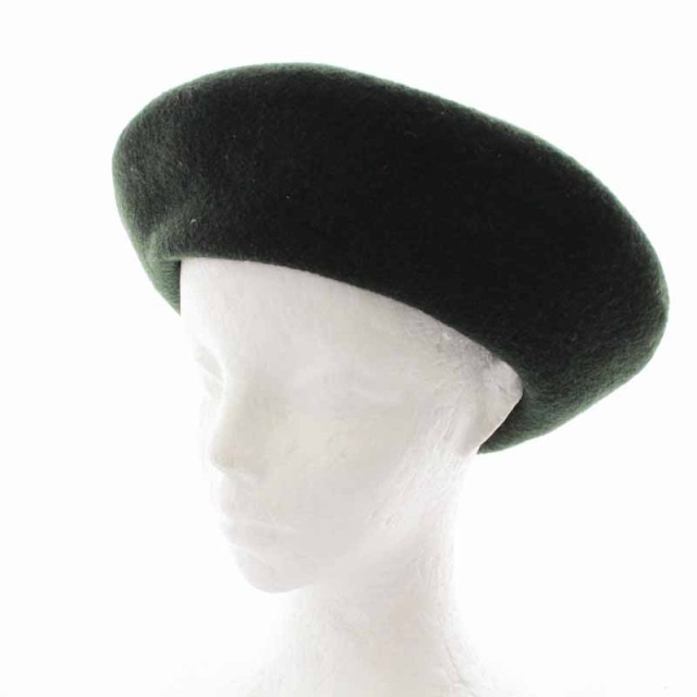 カシラ 帽子 - 黒×レッド×白 ベレー帽