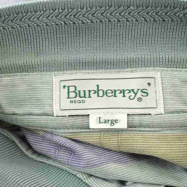 中古】バーバリーズ Burberrys ヴィンテージ ポロシャツ ボーダー 長袖