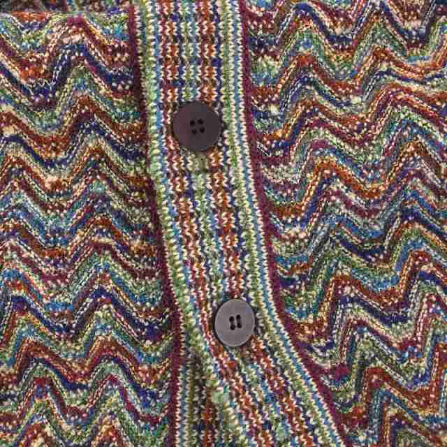 中古】ミッソーニ MISSONI カーディガン ニット ウール Vネック 長袖