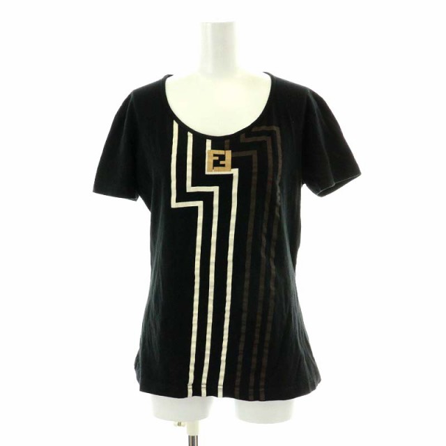 中古】フェンディ FENDI ズッカ柄 Tシャツ カットソー 半袖 ロゴ