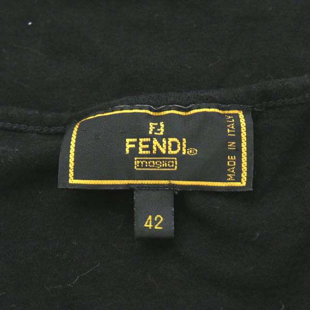 中古】フェンディ FENDI ズッカ柄 Tシャツ カットソー 半袖 ロゴ