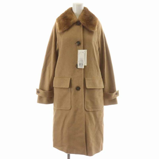 中古】未使用品 マックスマーラ MAX MARA ロングコート キャメル