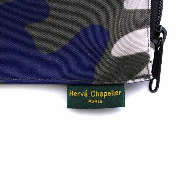 中古】エルベシャプリエ Herve Chapelier フラットポーチM 迷彩