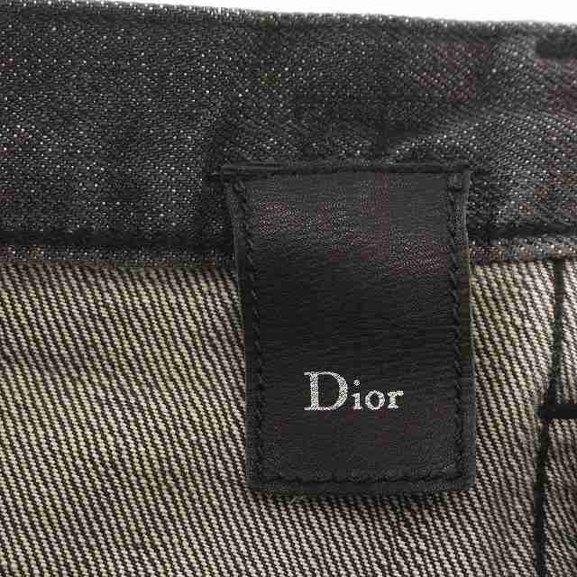 【中古】ディオール Dior デニムパンツ ジーンズ ボタンフライ 30 黒 ブラック /☆G ■GY09 メンズ｜au PAY マーケット