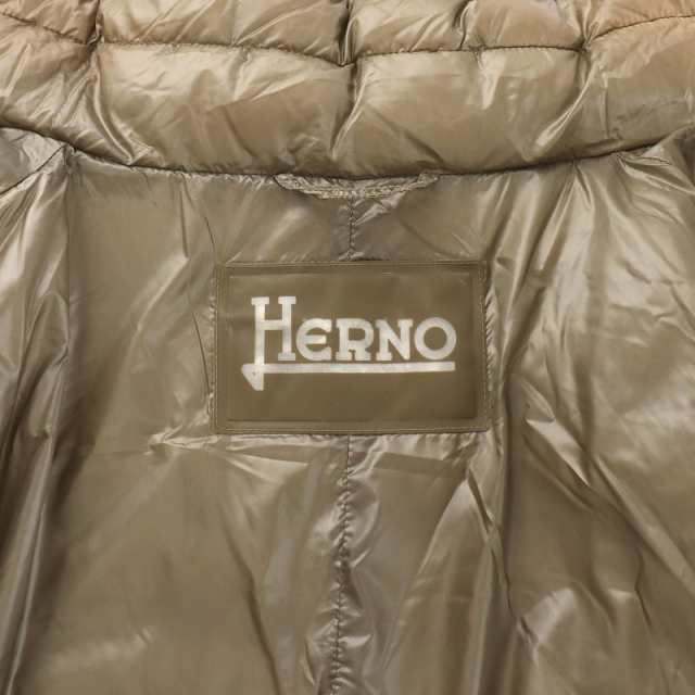 中古】ヘルノ HERNO LAVJAP ダウンコート ロング フード ラクーン