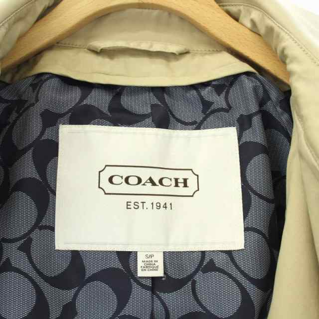 中古】コーチ COACH トレンチコート スプリングコート 春アウター