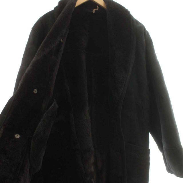 中古】未使用品 SHEARLING タグ付き ムートンコート ショールカラー