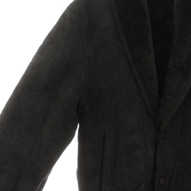 中古】未使用品 SHEARLING タグ付き ムートンコート ショールカラー