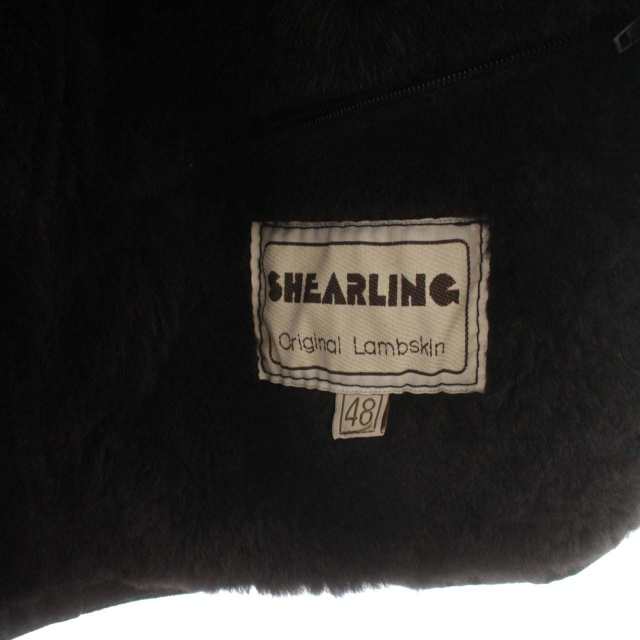 中古】未使用品 SHEARLING タグ付き ムートンコート ショールカラー